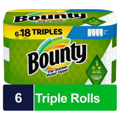 Bounty Select-A-Size Paper Towels, Triple Plus Rolls