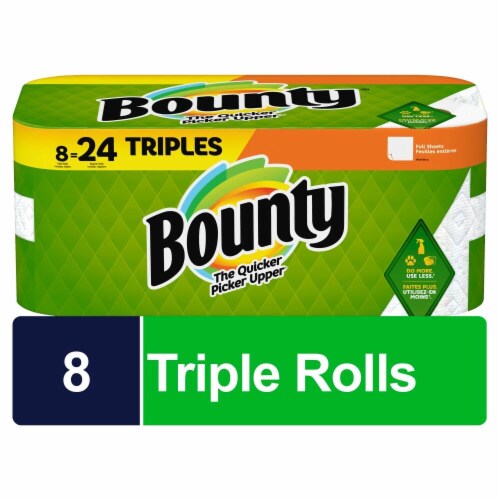 Bounty Triple Roll Full Sheet Paper Towels Perspective: front