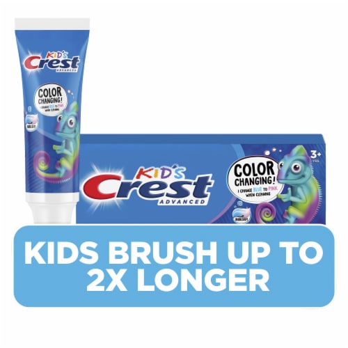 Crest Advanced Kid's Fluoride Bubblegum Flavor Toothpaste Perspective: front
