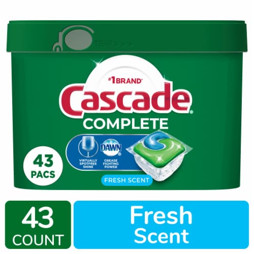 Cascade Complete ActionPacs Fresh Scent Dishwasher Detergent, 43 ct - Kroger