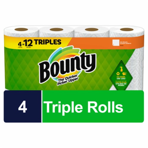 Bounty Triple Roll Full Sheet White Paper Towels