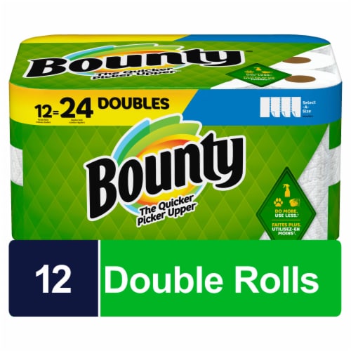 Select-A-Size Paper Towels, White, 6 Double Rolls = 12 Regular