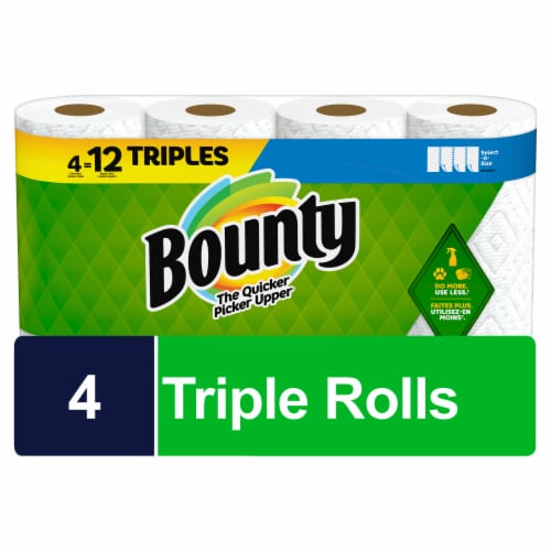 Bounty Triple Roll Select-A-Size White Paper Towels