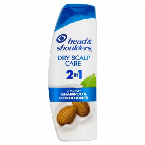 Head and Shoulders Dandruff 2in1 Shampoo and Conditioner, Dry Scalp Care Almond Oil for Daily Use Perspective: front