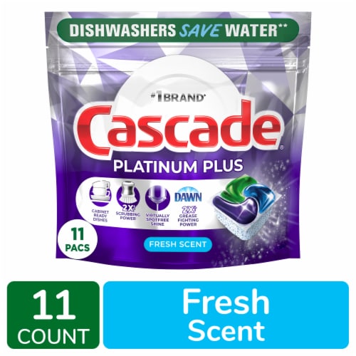 Cascade Platinum Plus Fresh Dishwasher Detergent Pods, 11 ct - Foods Co.