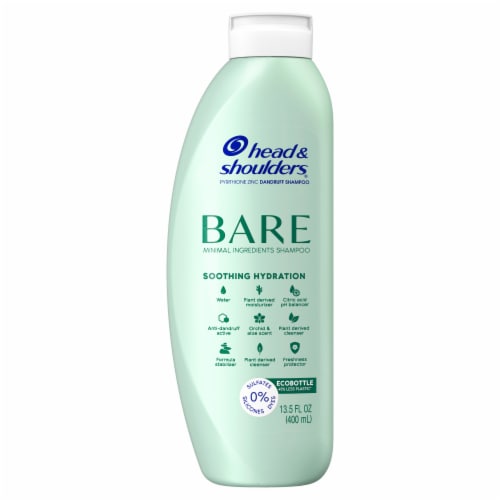 Head and Shoulders Bare Dandruff Shampoo, Soothing Hydration Perspective: front