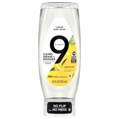 9 Elements Liquid Dish Soap Perspective: front