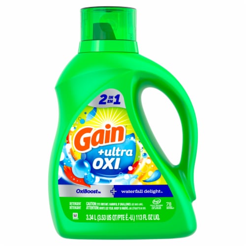 Gain® Ultra Oxi™ Liquid Laundry Detergent Waterfall Delight™ Perspective: front