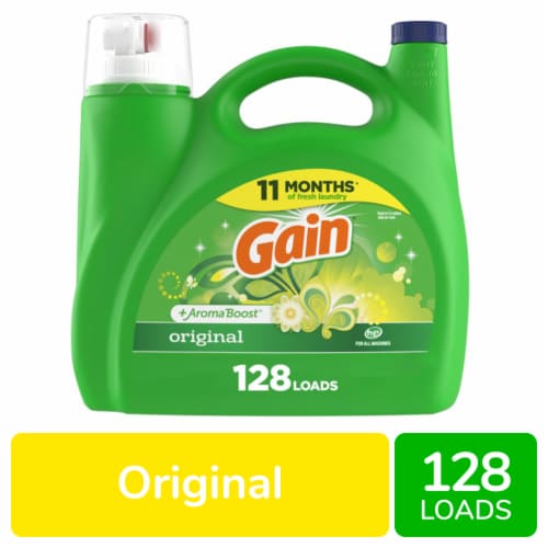 Gain + Aroma Boost HEC Original Scent Liquid Laundry Detergent Perspective: front