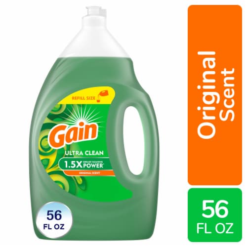 Gain Ultra Original Scent Dishwashing Liquid Dish Soap Perspective: front