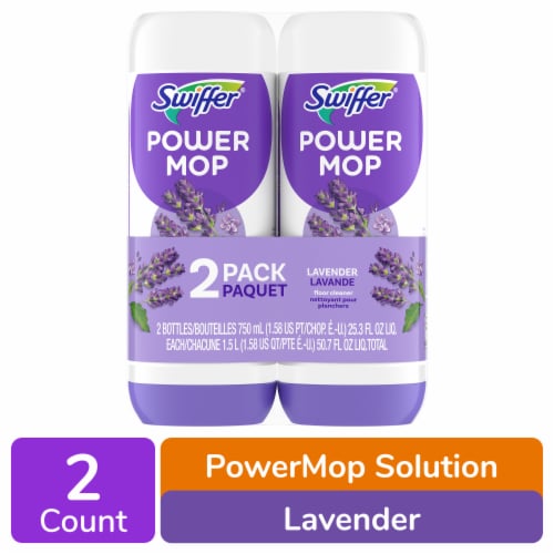 Swiffer PowerMop Floor Cleaning Solution with Lavender Scent, 50.6