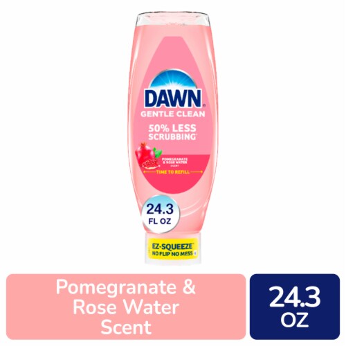 Dawn Platinum Gentle Clean Pomegranate & Rose Water Scent EZ-Squeeze Liquid Dish Soap Perspective: front
