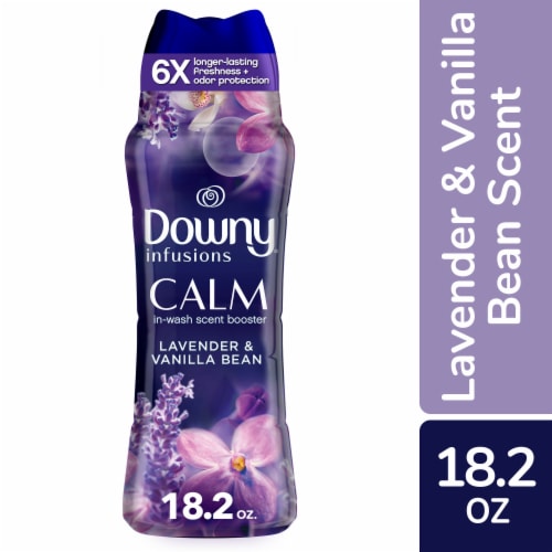 Downy Infusions Lavender and Vanilla Bean Calm In-Wash Scent Booster Beads Perspective: front
