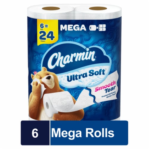 Charmin Ultra Soft Toilet Paper Mega Roll Perspective: front