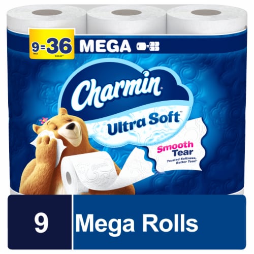 Charmin Ultra Soft Mega Roll Toilet Paper Perspective: front