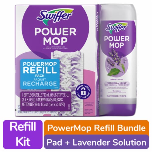 Swiffer® POWERMOP Lavendar Refill Pack Perspective: front