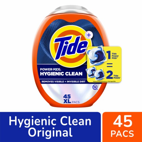 Tide Power Pods Hygienic Clean Original Laundry Detergent Pods Perspective: front