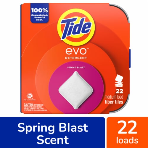 Tide Evo Spring Blast Laundry Detergent Sheet Perspective: front