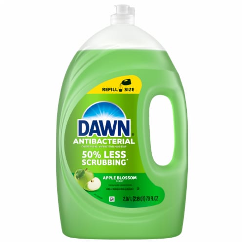 Dawn® Antibacterial 50% Less Scrubbing Apple Blossom Dishwashing Liquid Perspective: front