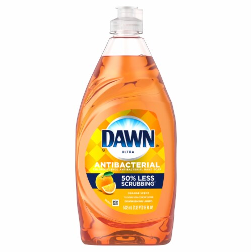 Dawn® Ultra Orange Scent Antibacteial Dishwashing Liquid Dish Soap Perspective: front