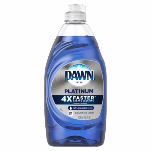 Dawn Platinum Fresh Rain Scent Liquid Dish Soap Perspective: front