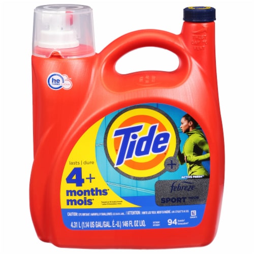 Tide® Febreze™ Sport Odor Defense™ Laundry Detergent Perspective: front