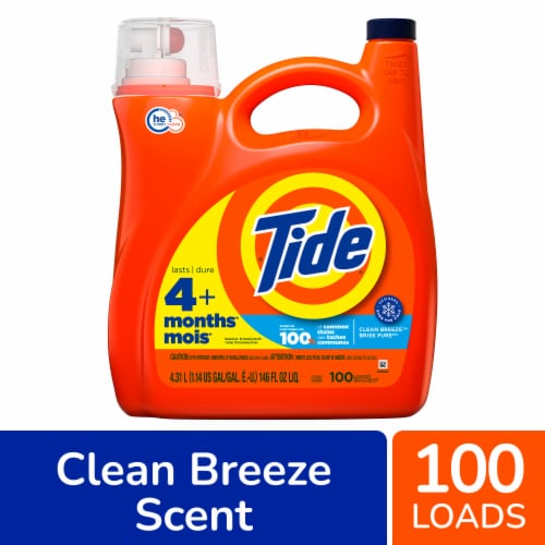 Tide HE Clean Breeze Liquid Laundry Detergent Perspective: front