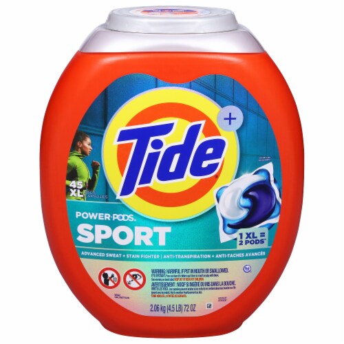 Tide® Active Fresh™ with Febreze Odor Eliminators Sport™ Laundry Detergent Power Pods™ Perspective: front
