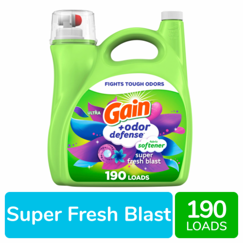 Gain Odor Defense Super Fresh Blast Liquid Fabric Softener Fabric Conditioner Perspective: front
