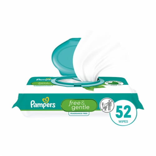 Pampers Free & Gentle Baby Wipes None Perfume-Free