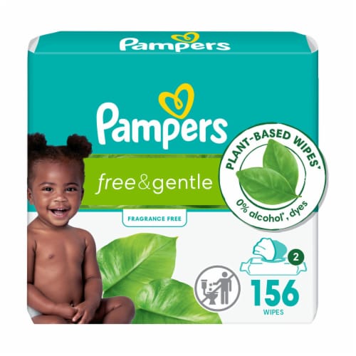 Pampers Free & Gentle Baby Wipes None Perfume-Free