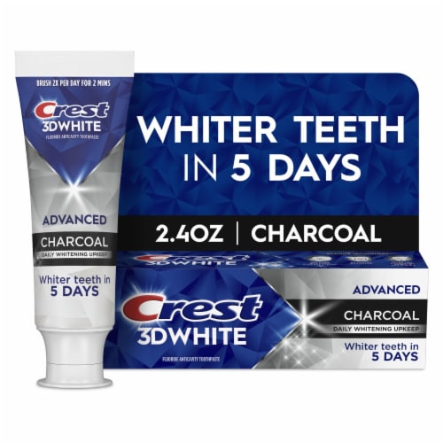 Crest 3D White Advanced Charcoal Teeth Whitening Toothpaste Perspective: front