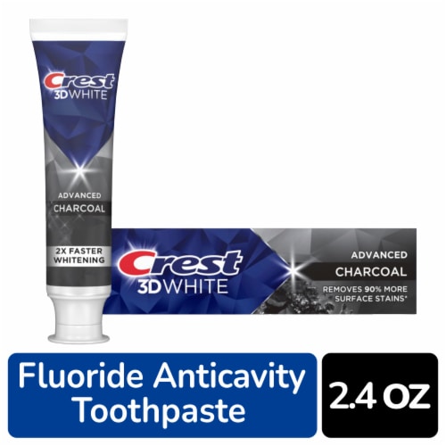 Crest 3D White Advanced Charcoal Teeth Whitening Toothpaste Perspective: front