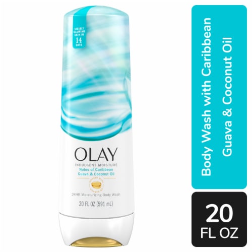 Olay Indulgent Moisture Body Wash with Caribbean Guava & Coconut Oil Perspective: front