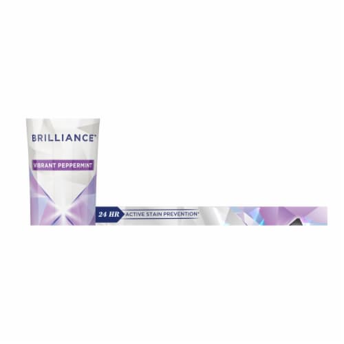 Crest 3D White Brilliance Vibrant Peppermint Whitening Toothpaste Perspective: front