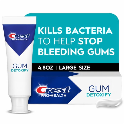 Crest Pro-Health Gum Detoxify Deep Clean Toothpaste Antibacterial Fluoride Enamel Protection Perspective: front