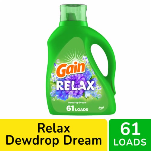 Gain Relax Dewdrop Dream Liquid Laundry Detergent Perspective: front