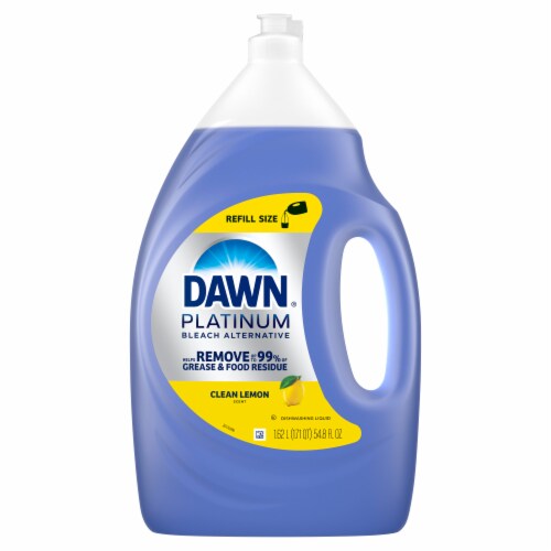 Dawn® Platinum Bleach Alternative Clean Lemon Scent Dishwashing Liquid Perspective: front