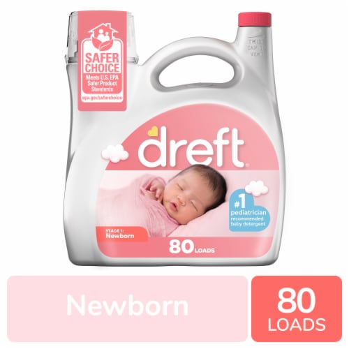 Dreft Newborn Baby Lightly Scented Liquid Laundry Detergent Perspective: front