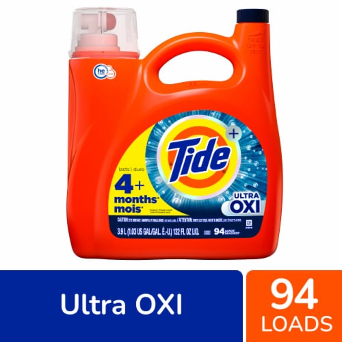 Tide With Ultra Oxi Original Scent Liquid Laundry Detergent Perspective: front