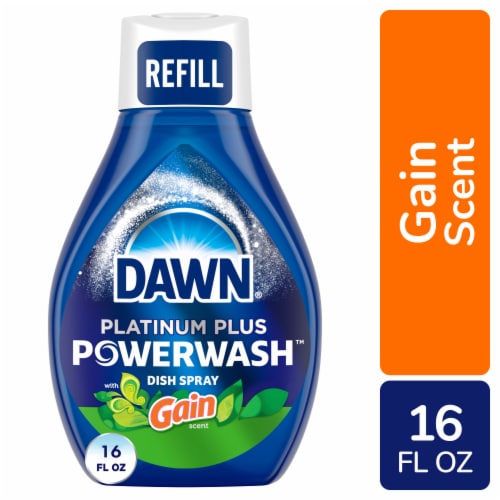 Dawn Platinum Powerwash Gain Original Scent Spray Dish Soap Refill Perspective: front