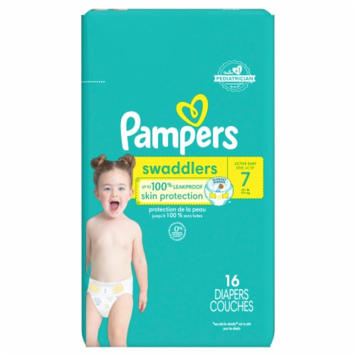 Pampers Swaddlers Diapers Premium Protection 2X/Duo 7/Giant Plus Perspective: front