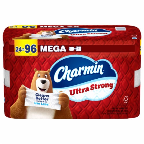 Charmin Ultra Strong Toilet Paper Mega Roll Perspective: front