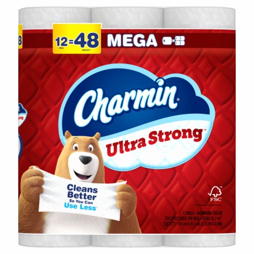 Charmin Ultra Strong 12 Mega Roll Toilet Paper Perspective: front