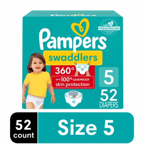 Pampers Swaddlers 360 Pull-On Diapers, Size 5 (27+lbs) Perspective: front