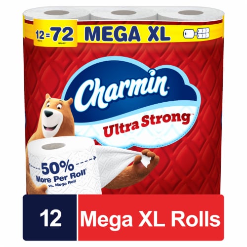 Charmin Ultra Strong 12 Mega XL Toilet Paper Perspective: front