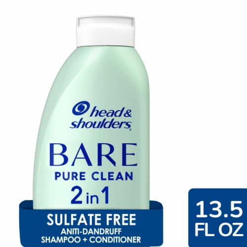 Head & Shoulders BARE Pure Clean 2in1 Dandruff Shampoo and Conditioner Anti-Dandruff Treatment Perspective: front