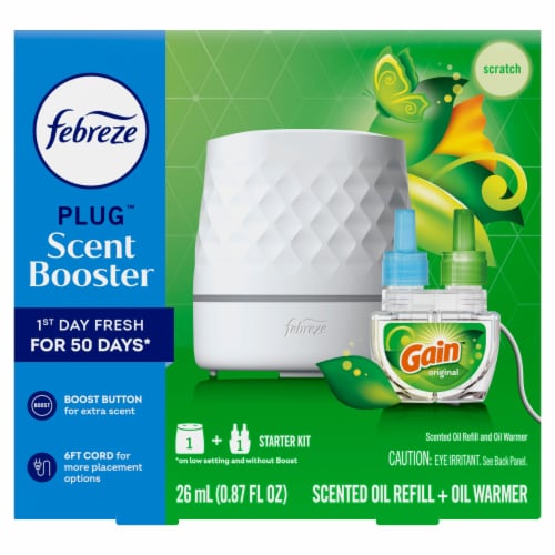 Febreze Plug Scent Booster Oil Refill & Oil Warmer - Gain Scented Perspective: front