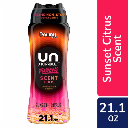 Downy Unstopables Fusions Sunset & Citrus In-Wash Laundry Scent Booster Beads Perspective: front