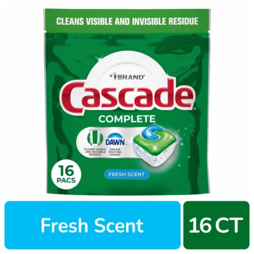 Cascade® Complete With Dawn® Fresh Scent Dishwasher Detergent Pods Perspective: front